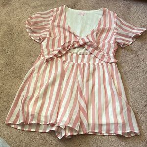 Extremely cute white and pink romper